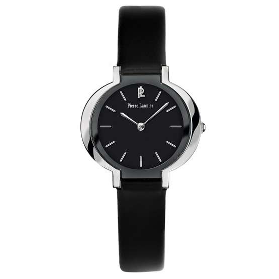 PIERRE LANNIER WATCHES Mod. SMALL IS BEAUTIFULL. S.STEEL/LEATHER 10MM . TM.30X27. 3 ATM